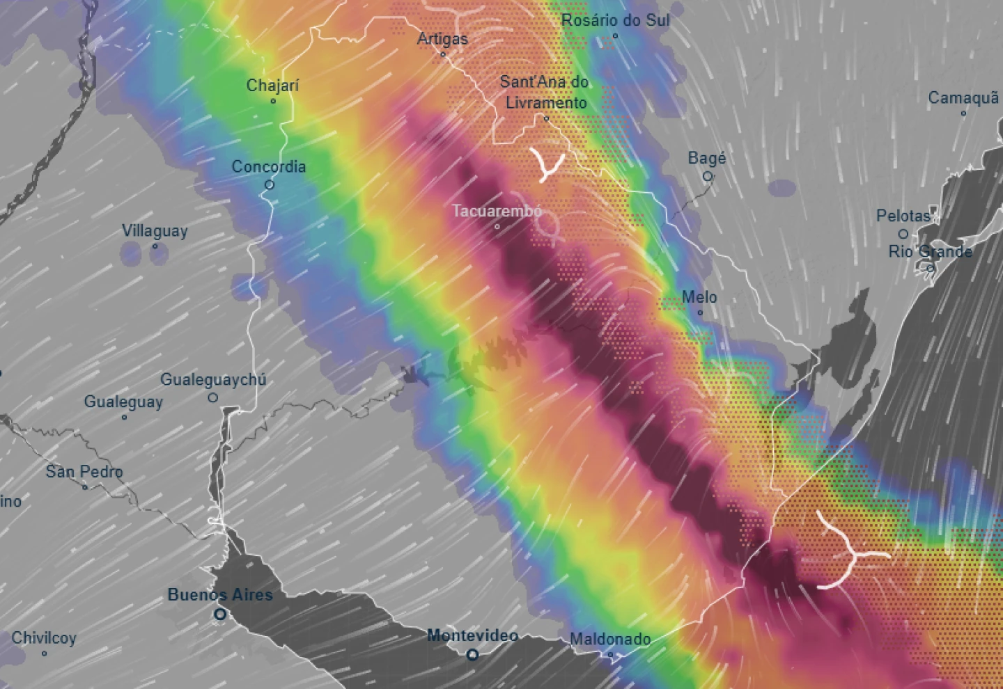 Alerta en Uruguay por fuertes tormentas que afectarán al país