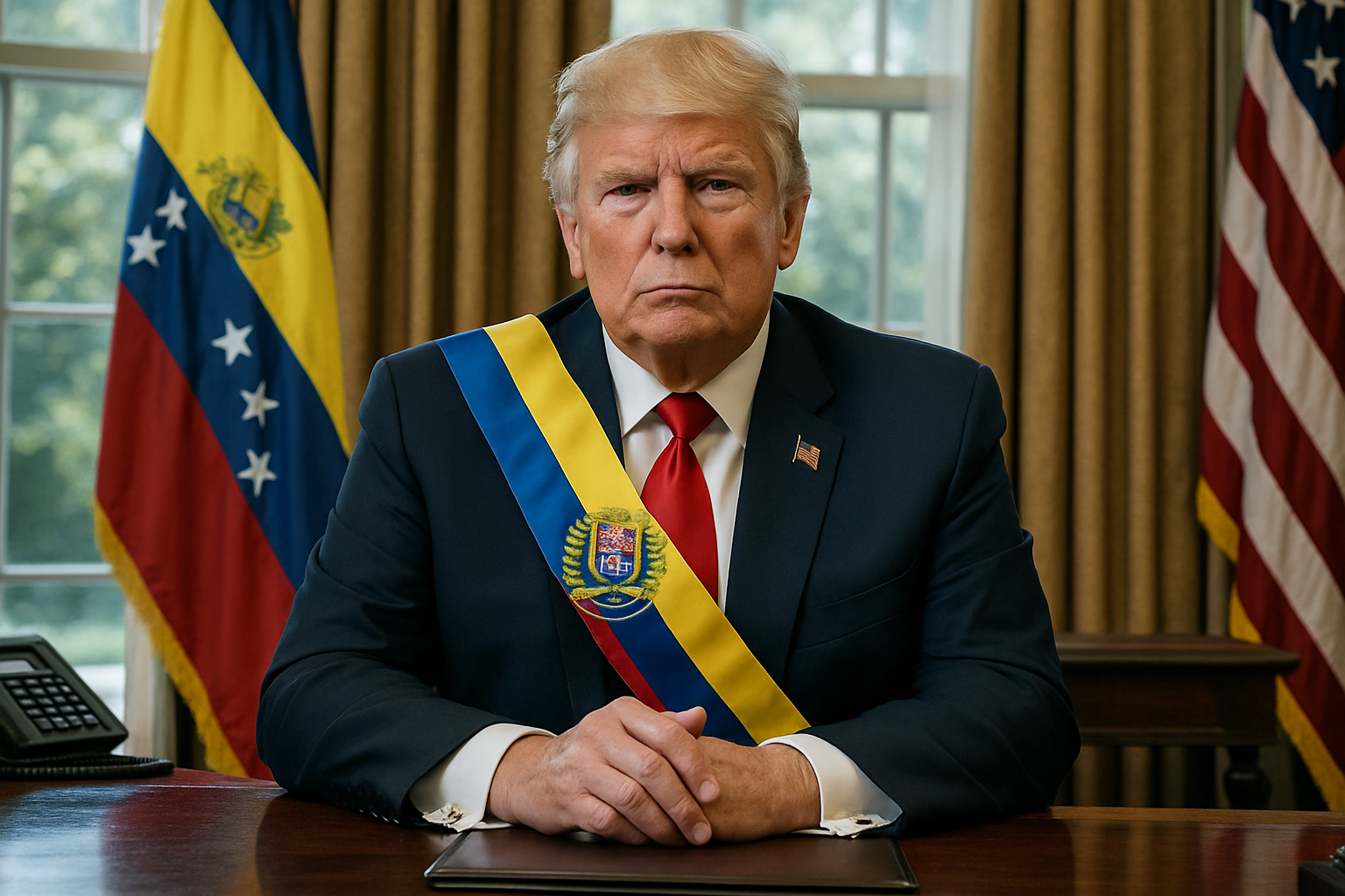 Trump publica foto como presidente de Venezuela