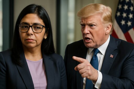 Delcy Rodríguez desobedece órdenes de Donald Trump