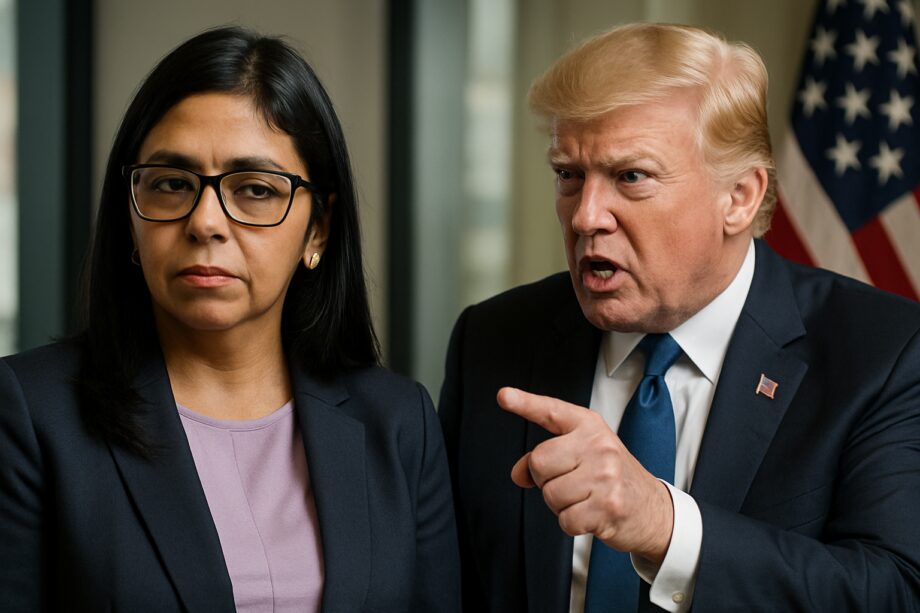 Delcy Rodríguez desobedece órdenes de Donald Trump