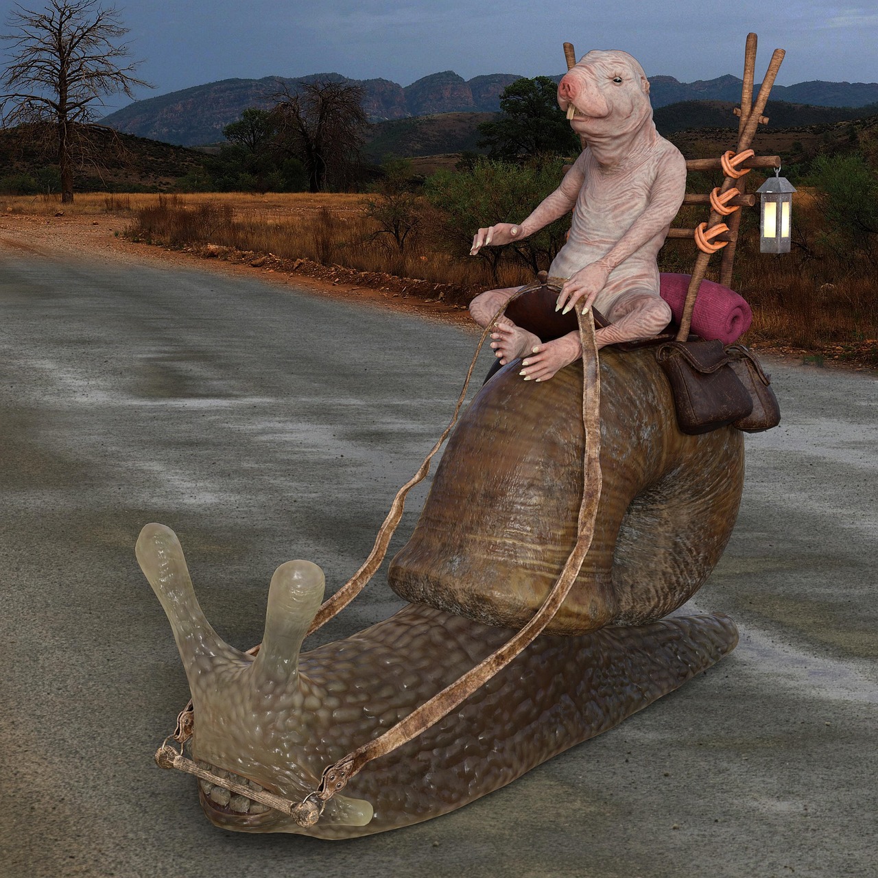 rata topo desnuda