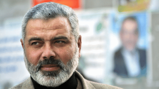 Ismail Haniyeh anunciando la paz en Gaza