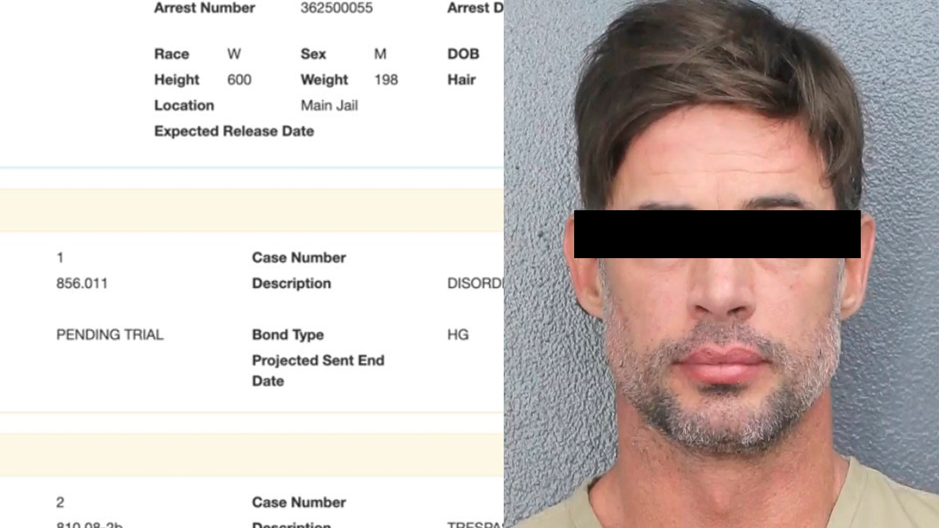 Detienen a William Levy en Estados Unidos por consumo de alcohol, disturbios e invasión de una propiedad privada