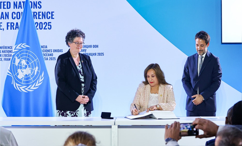 Dina Boluarte firma “Tratado de Alta Mar” en Cumbre de los Océanos 2025 ¿En algo afectará a Perú?