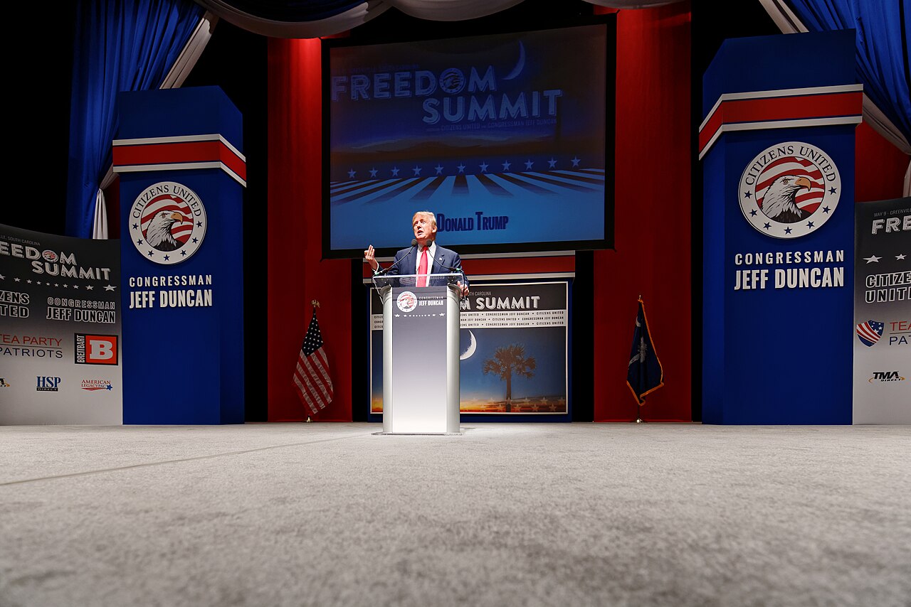 Donald Trump en conferencia de prensa