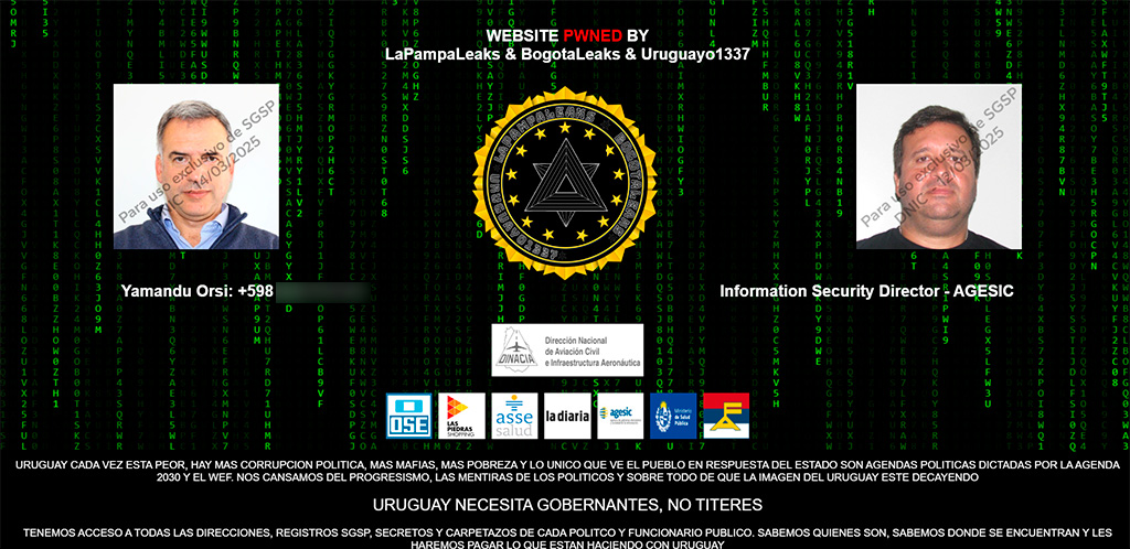 Gobierno de Uruguay sufre hackeo masivo