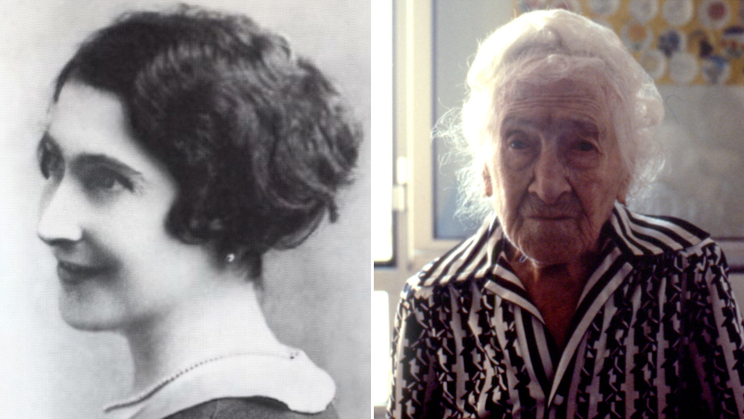 Retratos de Jeanne Calment en distintas etapas de su vida.
