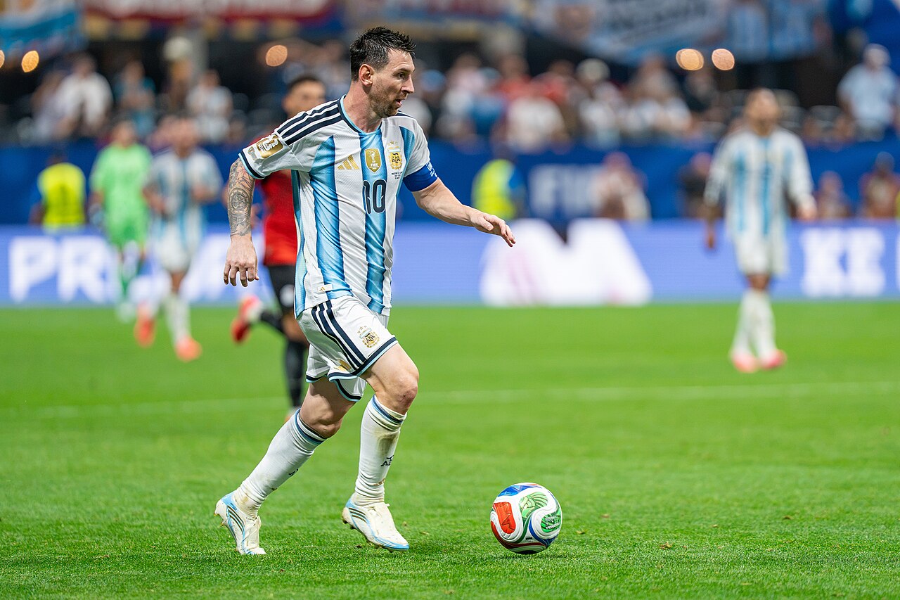 Lionel Messi en momento clave del partido
