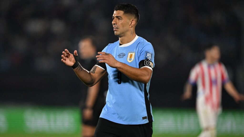 Luis Suárez con la Selección Uruguaya en su despedida