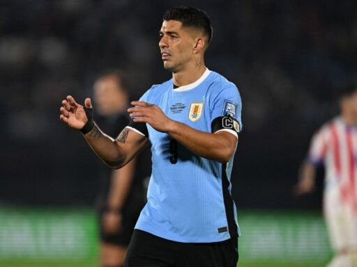 Luis Suárez con la Selección Uruguaya en su despedida