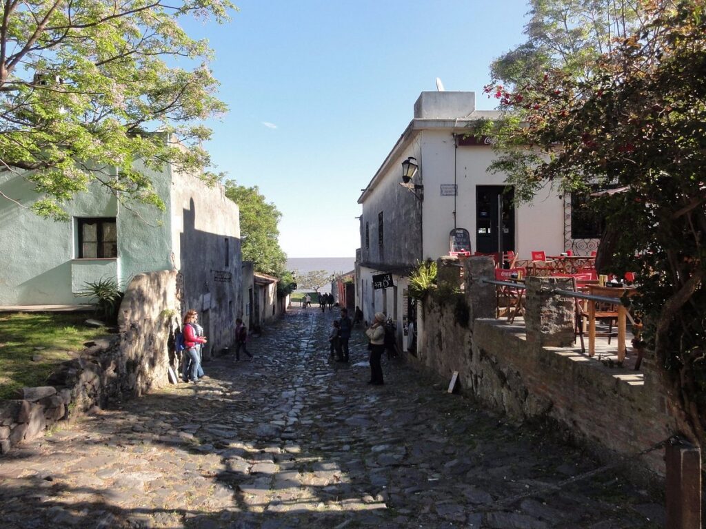 Casco historico de Colonia del Sacramento en Uruguay