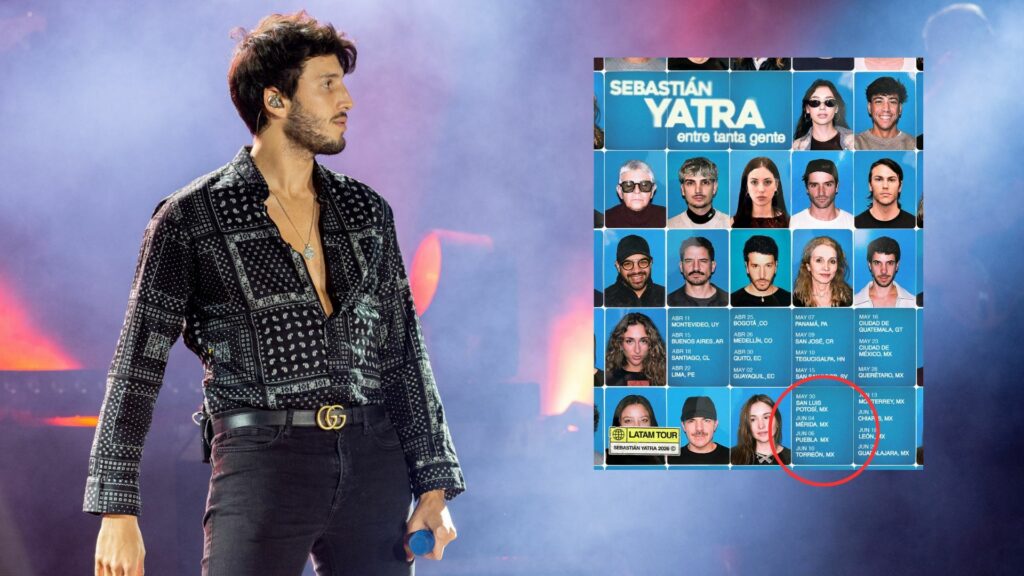 Sebastián Yatra saludando a los fans en el Aeropuerto de Barajas, Madrid