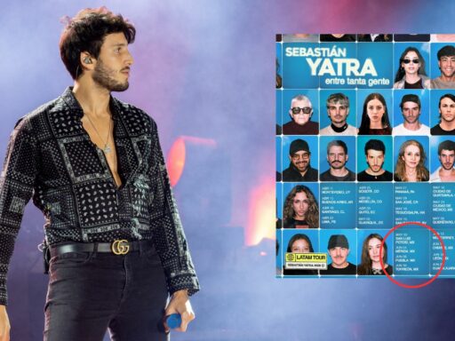 Sebastián Yatra saludando a los fans en el Aeropuerto de Barajas, Madrid