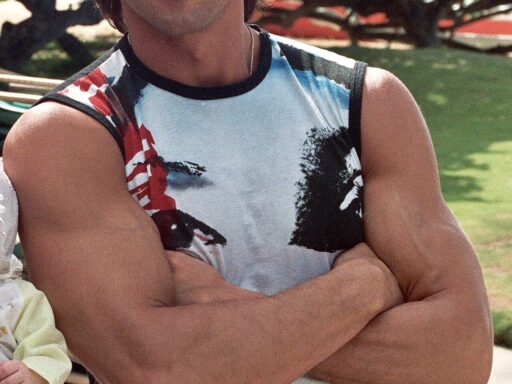 Sylvester Stallone, protagonista de la saga Rambo, en 1984